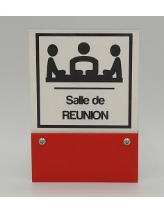 PLAQUE DE PORTE VARIOCLEAR 105x150mm ROUGE/BLANC