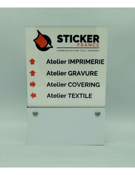 PLAQUE DE PORTE OU RÉPERTOIRE VARIOCLEAR 180x270mm