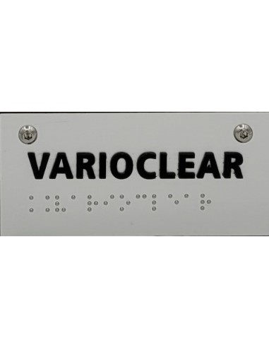 PLAQUE DE PORTE VARIOCLEAR 105x100mm Argent brossé