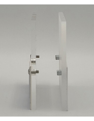 PLAQUE DE PORTE VARIOCLEAR 105x100mm Argent brossé