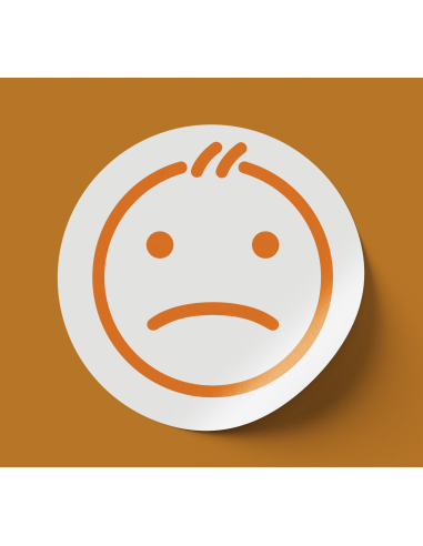 gommette smiley orange adhésive