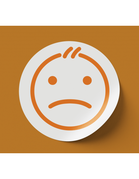 gommette smiley orange adhésive