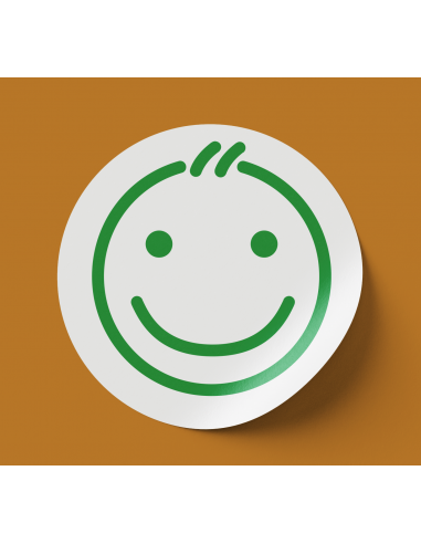 pastille gommette smiley adhésive