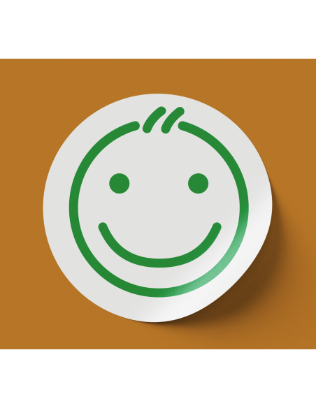 pastille gommette smiley adhésive