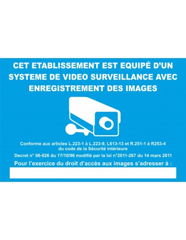 Sticker ou plaque Vidéosurveillance
