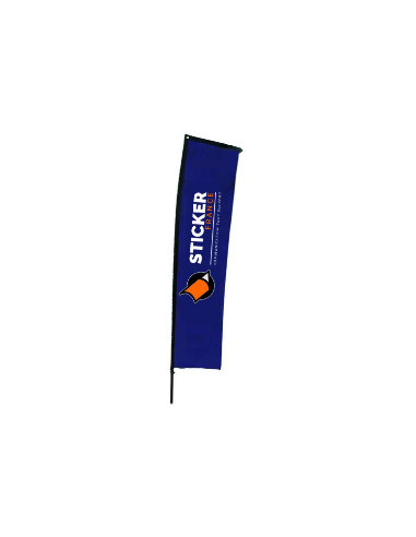 BEACH FLAG RECTANGULAIRE Mât + Voile 330x80 cm