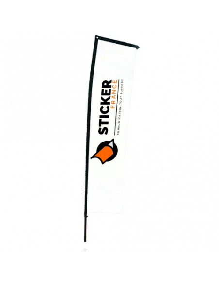 BEACH FLAG RECTANGULAIRE Mât + Voile 430x80 cm