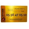 CARTE METAL Or